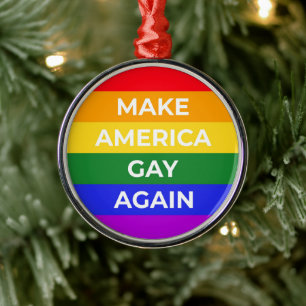 Make America Gay Again Metal Tree Decoration