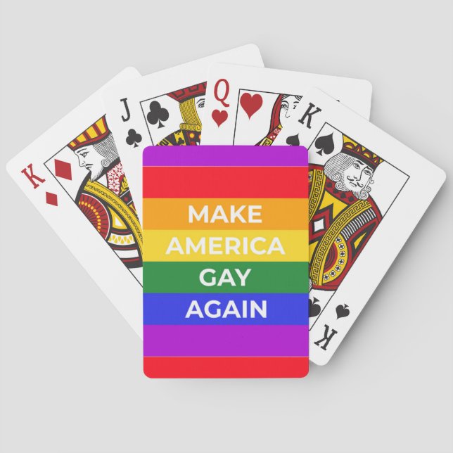 Make America Gay Again Playing Cards (Back)