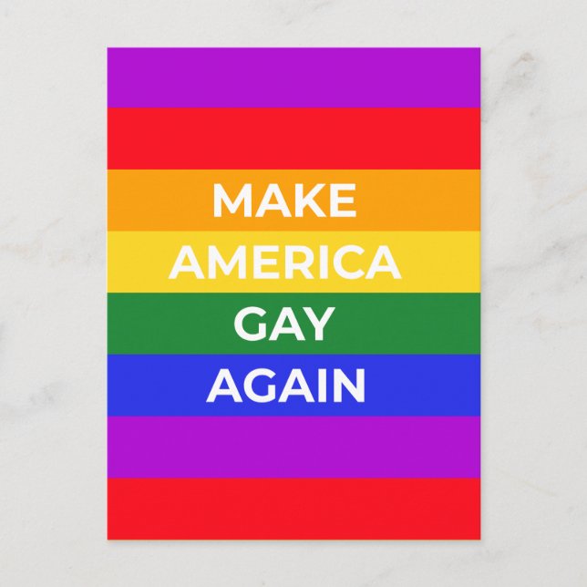Make America Gay Again Postcard (Front)