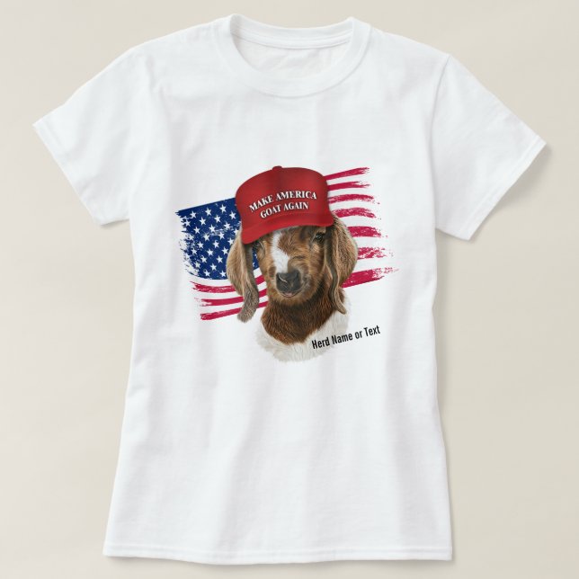 Make America GOAT Again Boer Kid Goat T-Shirt (Design Front)