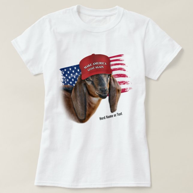 Make America GOAT Again Nubian Kid Goat T-Shirt (Design Front)