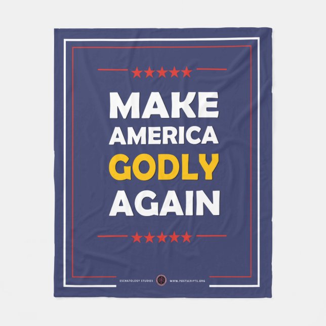 Make America Godly Again Fleece Blanket (Front)