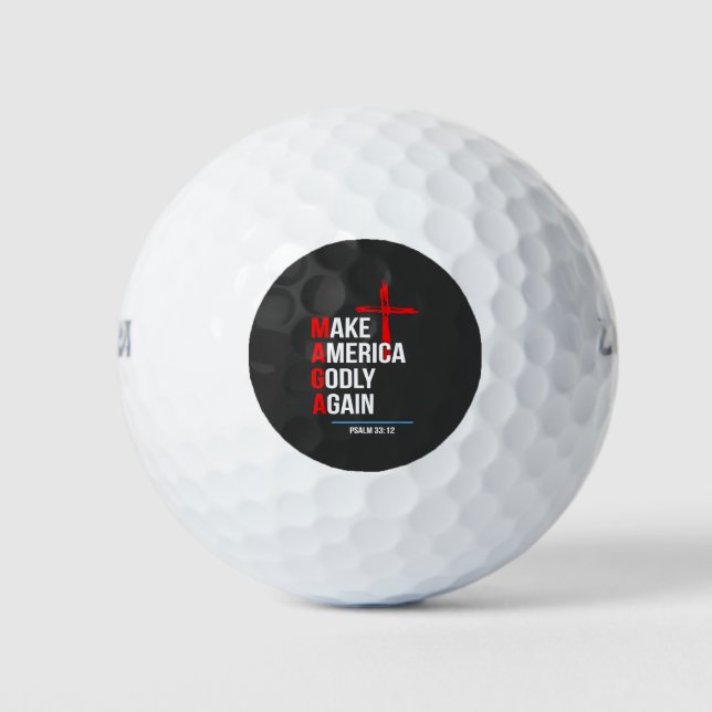 Make America Godly Again Trump Inaguration Maga  Golf Balls (Front)