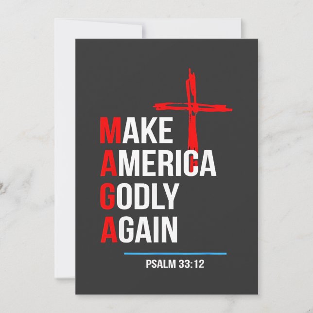 Make America Godly Again Trump Inaguration Maga  Invitation (Front)