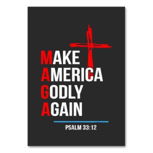 Make America Godly Again Trump Inaguration Maga  Table Number