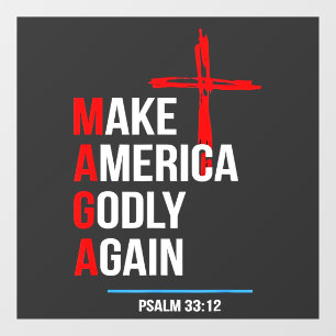 Make America Godly Again Trump Inaguration Maga  Window Cling