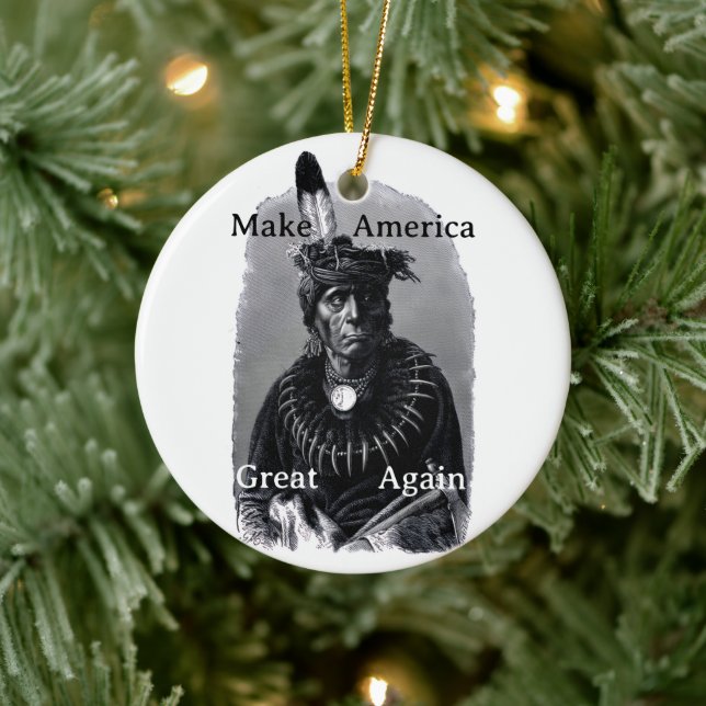 Make America Great Again Ceramic Ornament (Tree)