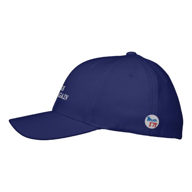 make america great again democrat version embroidered hat (Left)