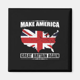 Make America Great Britain Again Usa Map British F Magnet