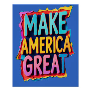 Make America Great Graffiti Poster
