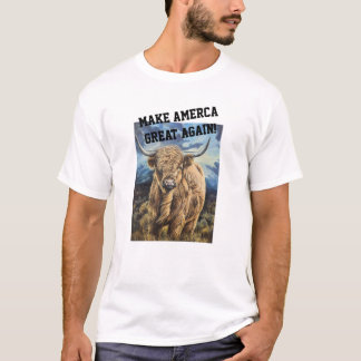Make America Great Highland Bull T-Shirt