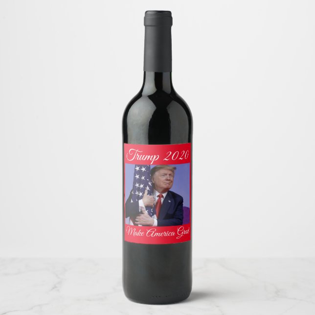 Make America Great Trump 2020 Wine Label (Front)
