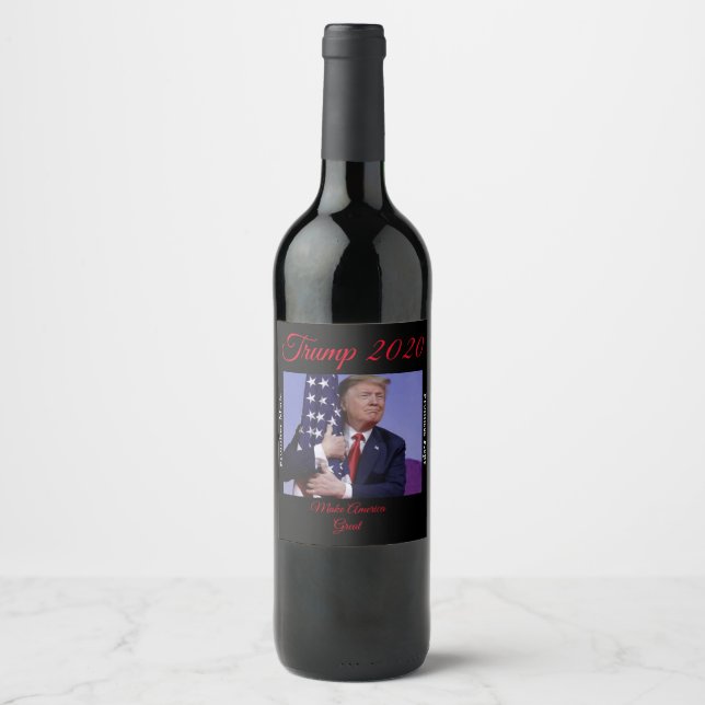 Make America Great - Trump 2020 Wine Label (Front)
