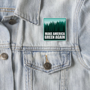 Make America Green Again 15 Cm Square Badge