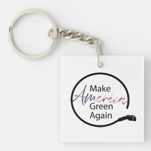 Make America Green Again Electric Vehicle Charger Key Ring