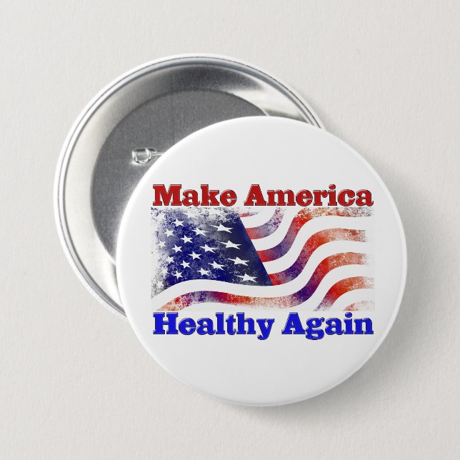 Make America Healthy Again 7.5 Cm Round Badge (Front & Back)