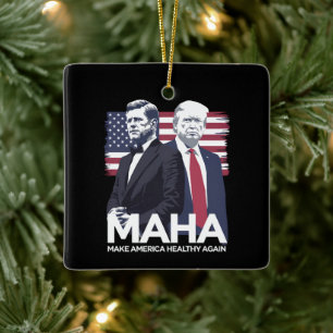 Make America Healthy Again Ceramic Ornament
