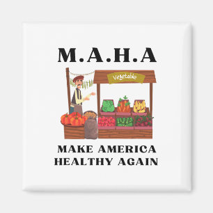 Make America Healthy Again Veggie Stand Trump Rfk  Magnet