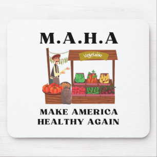 Make America Healthy Again Veggie Stand Trump Rfk  Mouse Mat