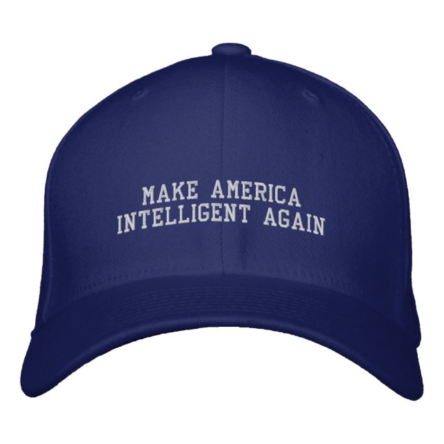 Make America Intelligent Again Embroidered Hat (Front)