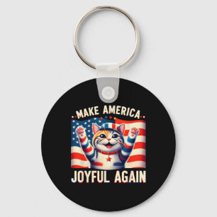 Make America Joyful Again Cat Ladies Kamala Harris Key Ring
