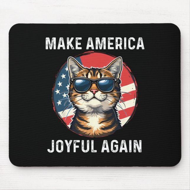 Make America Joyful Again Cat Lady 2024  Mouse Mat (Front)