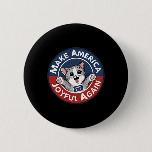 Make America Joyful Again Harris Wallz 2024  6 Cm Round Badge