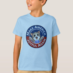 Make America Joyful Again Harris Walz 2024 Kids T-Shirt