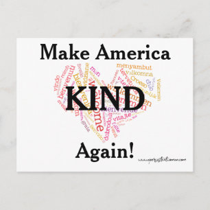 Make America KIND again. Anti-trump Postcard