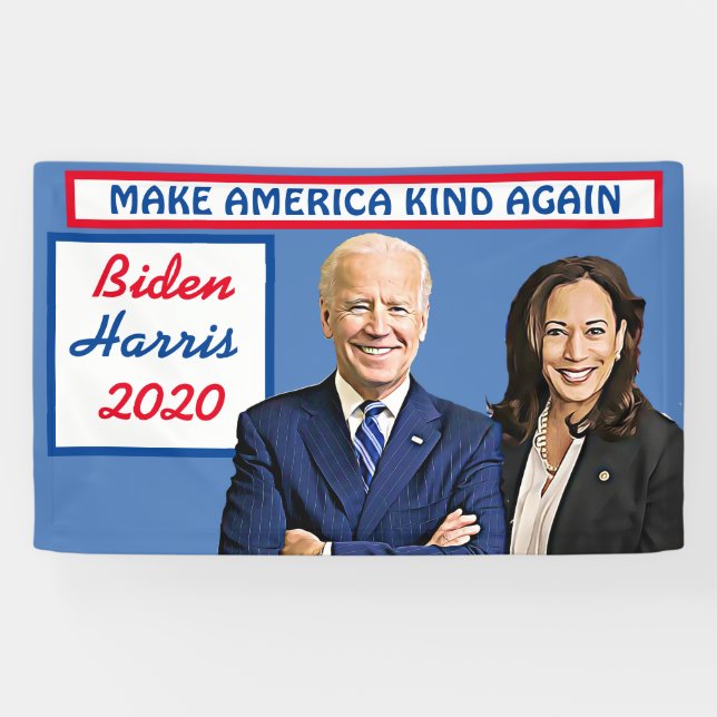 Make America Kind Again Biden and Harris 2020 Banner (Horizontal)
