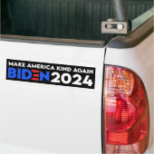 Make America Kind Again Biden President 2024 Bumper Sticker (On Truck)