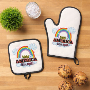Make America Kind Again Oven Mitt & Pot Holder Set