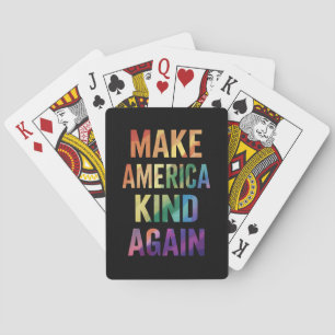Make America Kind Again Rainbow LGBTQ Gay  Playing Cards