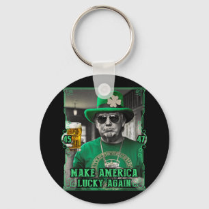 Make America Lucky Again St. Patricks Day 2025 Gre Key Ring