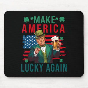 Make America Lucky Again Trump Beer Shamrock St Pa Mouse Mat