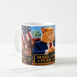 Make America Purr Again – Funny Political Cat Coffee Mug