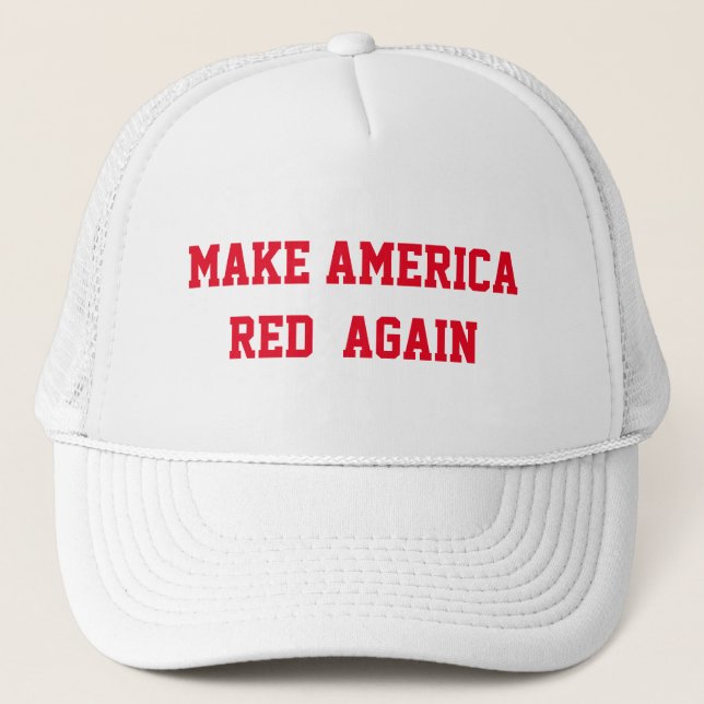 MAKE AMERICA RED AGAIN TRUCKER HAT (Front)