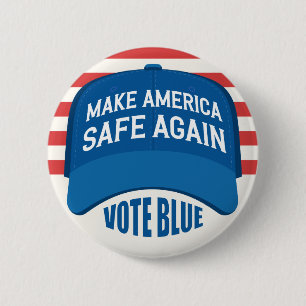 Make America Safe Again, vote blue button
