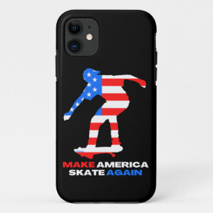 MAKE AMERICA SKATE AGAIN 50-50grind edition iPhone 11 Case