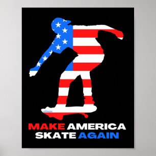 MAKE AMERICA SKATE AGAIN 50-50grind edition Poster
