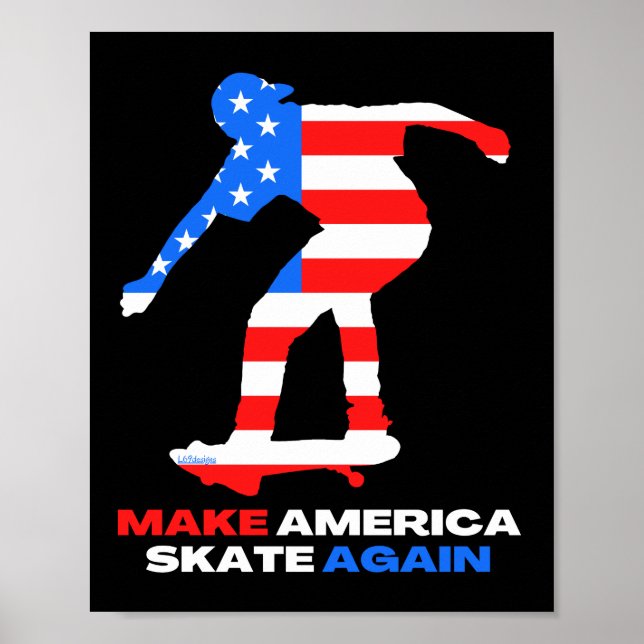 MAKE AMERICA SKATE AGAIN 50-50grind edition        Poster (Front)