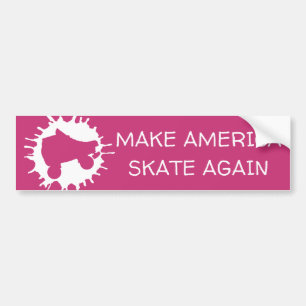 make america skate again rollerskate splatz bumper sticker