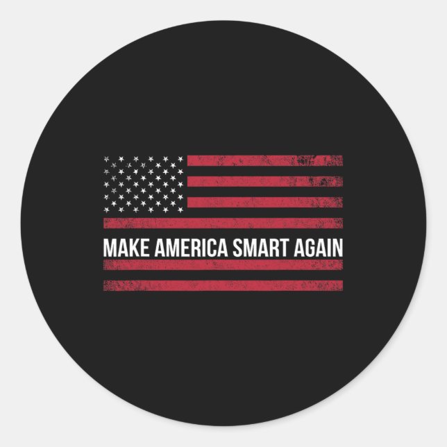 Make America Smart Again Science March Earth Day T Classic Round Sticker (Front)