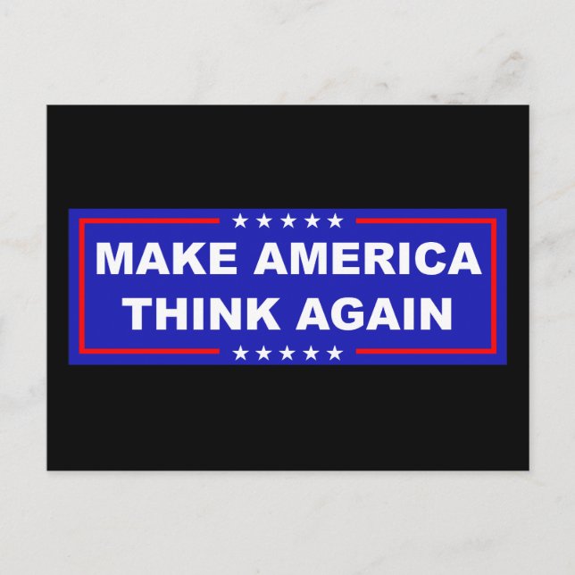 Make America Think Again Postcard (Front)