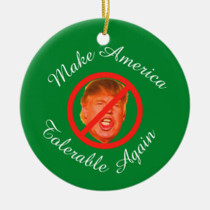 Make America Tolerable Again PERSONALIZED Ceramic Tree Decoration