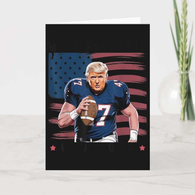 Make American Football Great Again Trump Usa Flag  Card (Front)