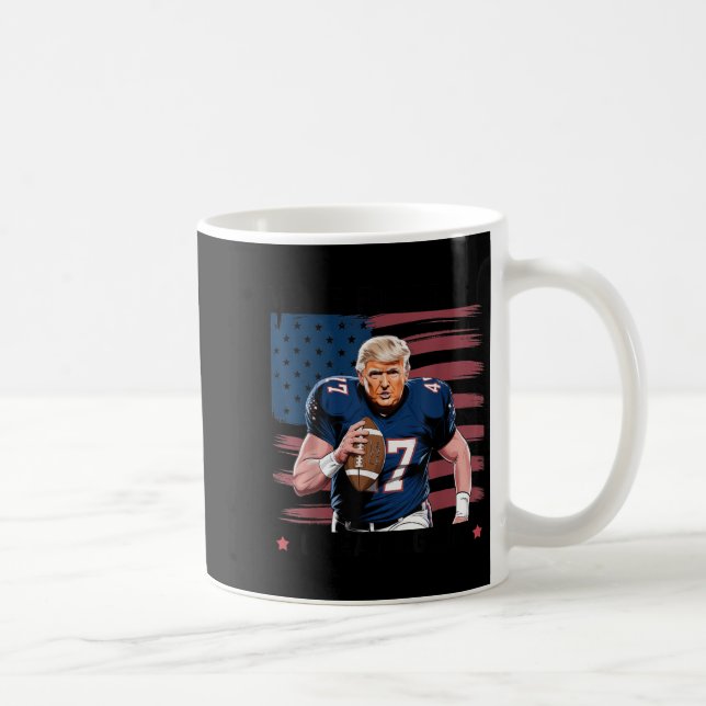 Make American Football Great Again Trump Usa Flag  Coffee Mug (Right)