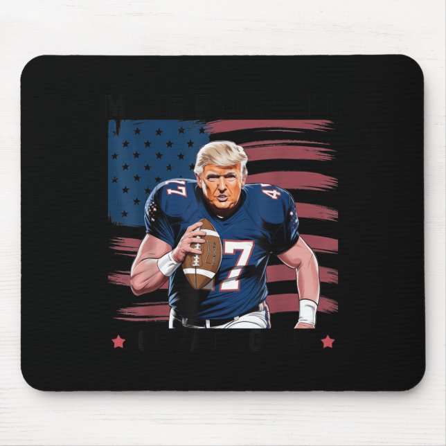 Make American Football Great Again Trump Usa Flag  Mouse Mat (Front)