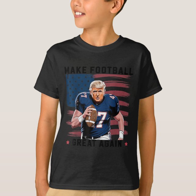 Make American Football Great Again Trump Usa Flag  T-Shirt (Front)