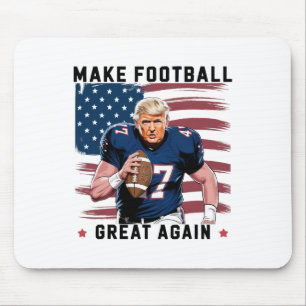 Make American Footll Great Again Trump Usa Flag Mouse Mat